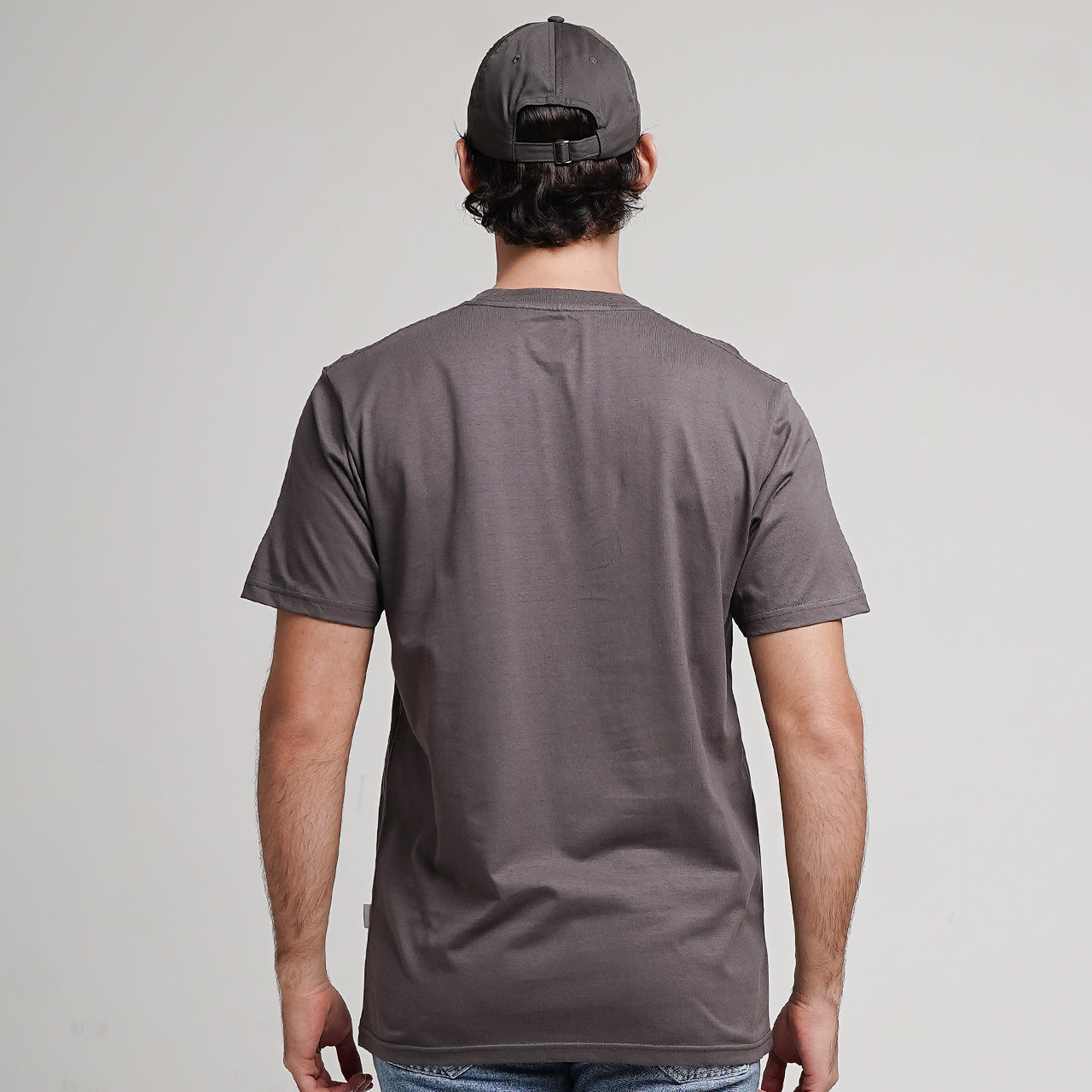 Lee Cooper T-Shirt Logo Type Pocket Dark Grey