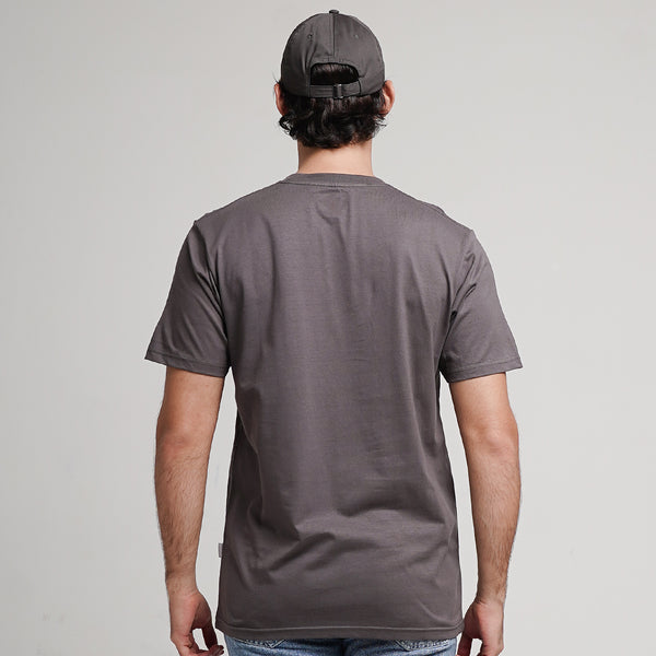 Lee Cooper T-Shirt Logo Type Pocket Dark Grey