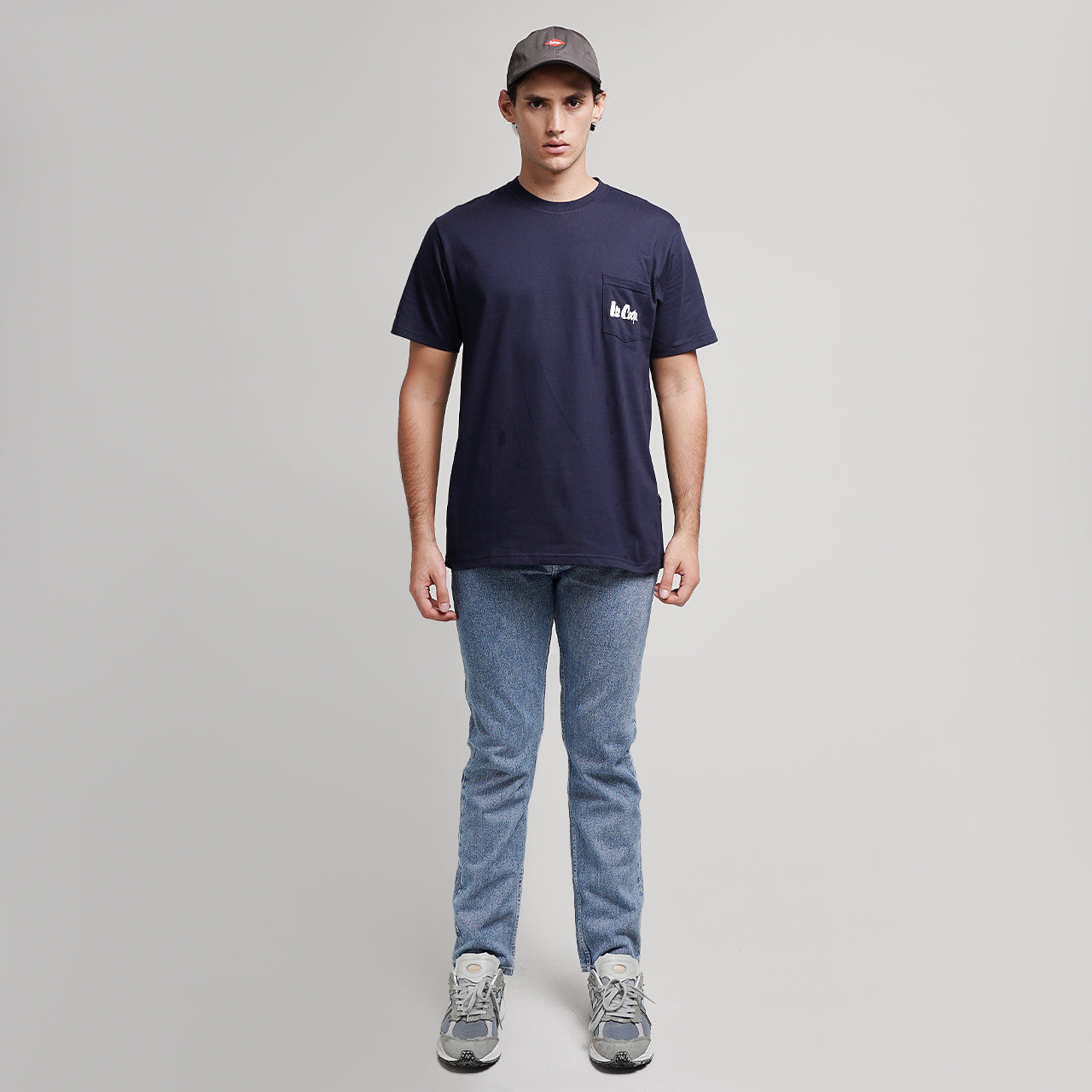 Lee Cooper T-Shirt Logo Type Pocket Navy