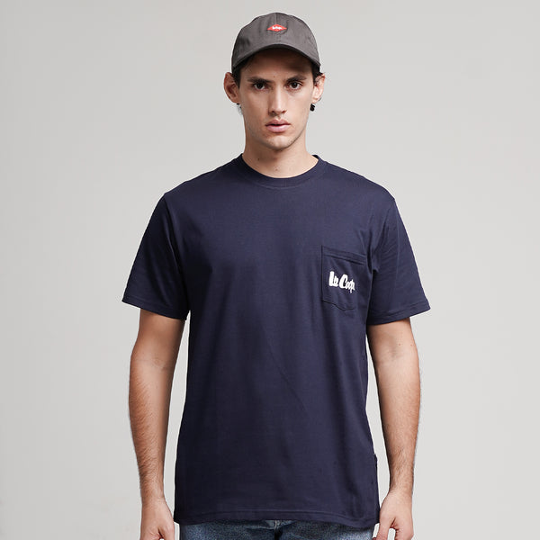 Lee Cooper T-Shirt Logo Type Pocket Navy