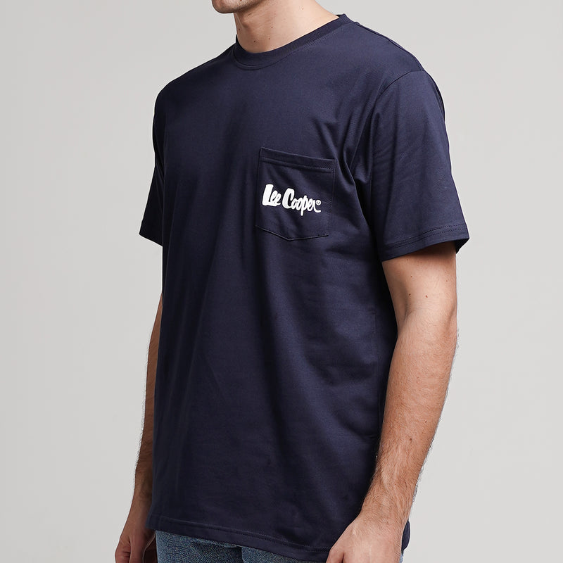 Lee Cooper T-Shirt Logo Type Pocket Navy