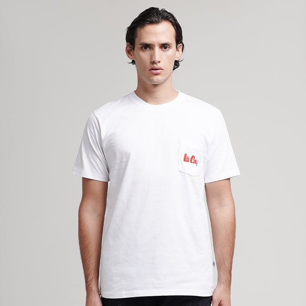 Lee Cooper T-Shirt Logo Type Pocket White