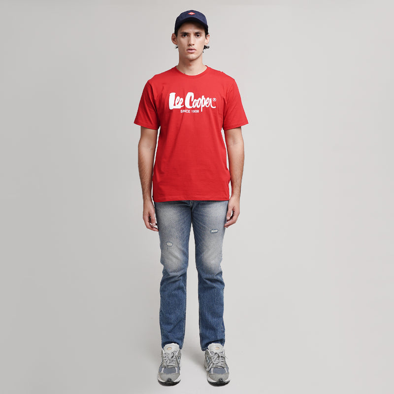 Lee Cooper T-Shirt Logo Type Red