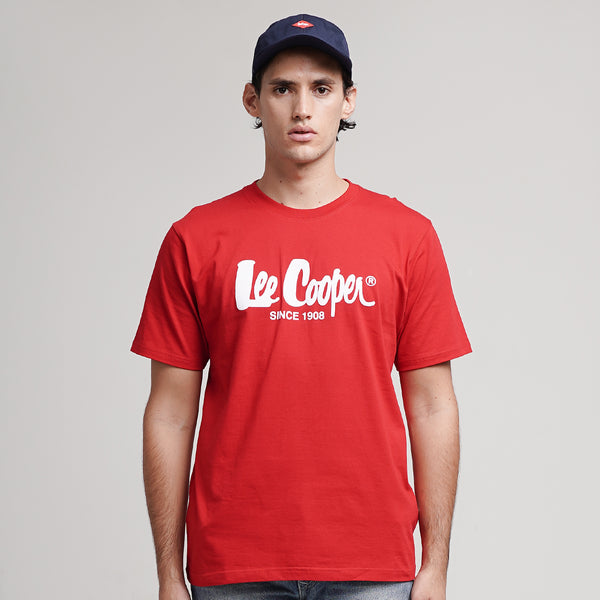 Lee Cooper T-Shirt Logo Type Red