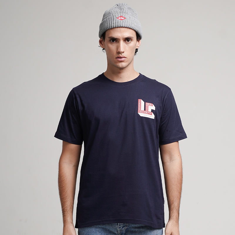 Lee Cooper Gael Men's 100% Cotton O Neck T-Shirt Beige Lee Cooper Gael Men's 100% Cotton O Neck T-Shirt Beige