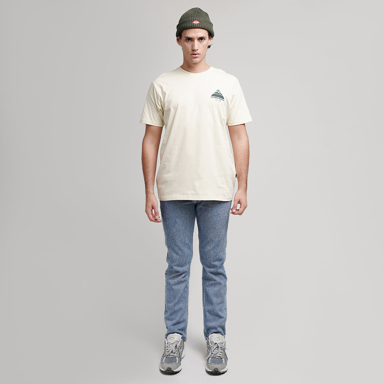 Lee Cooper T-Shirt Triangle Cream