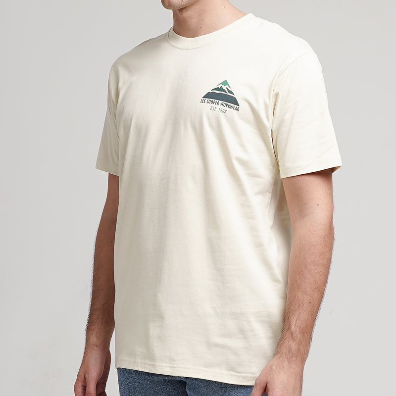 Lee Cooper T-Shirt Triangle Cream