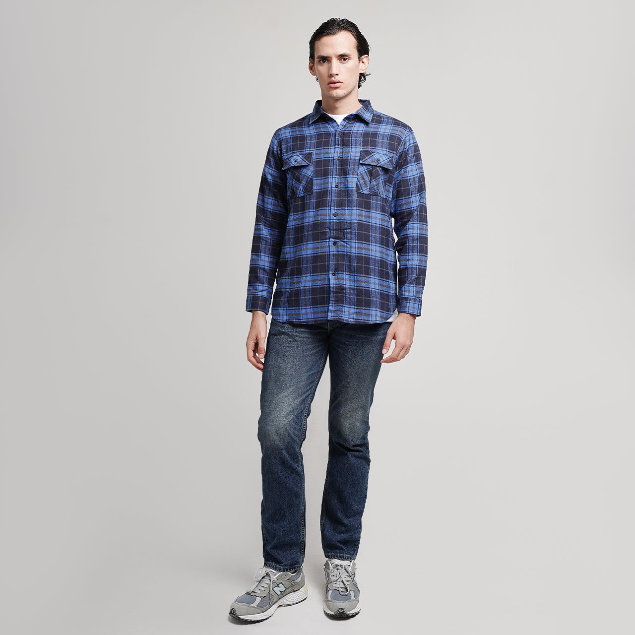 Lee Cooper Flannel Shirt Kyle Blue