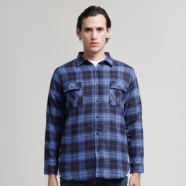 Lee Cooper Flannel Shirt Kyle Blue