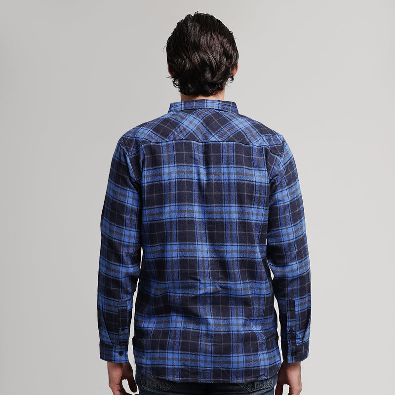 Lee Cooper Flannel Shirt Kyle Blue