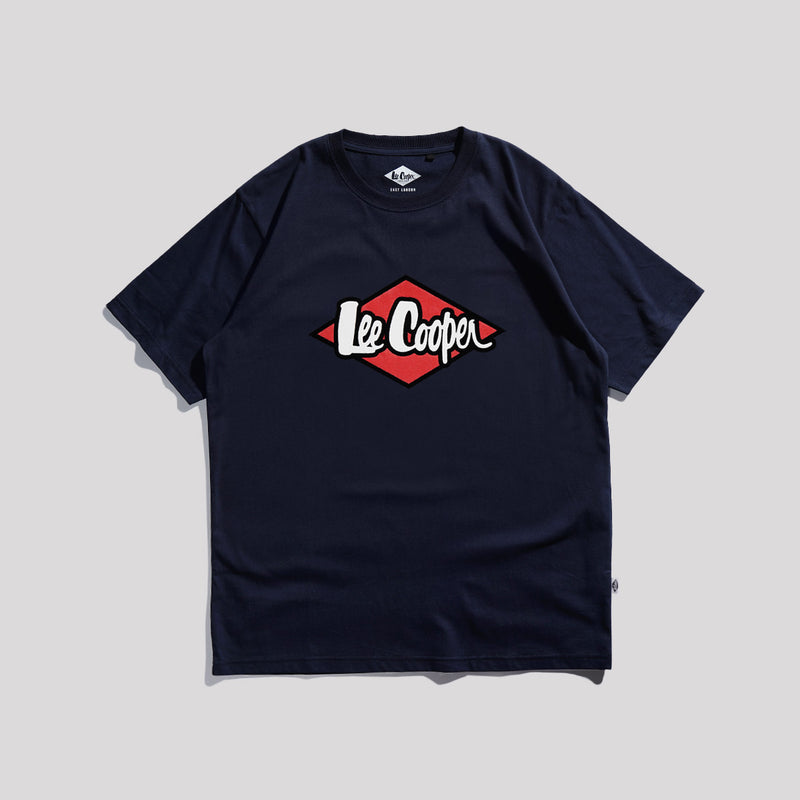 Lee Cooper T-Shirt Logo Retro Navy