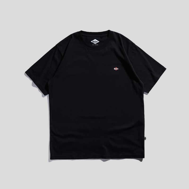 Lee Cooper T-Shirt Small Logo Retro Black