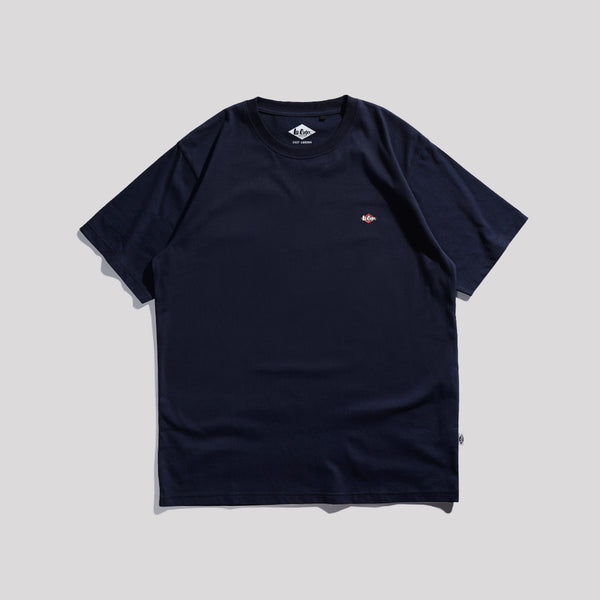 Lee Cooper T-Shirt Small Logo Retro Navy