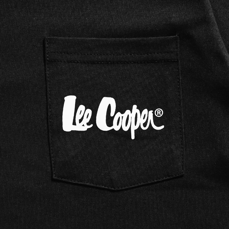 Lee Cooper T-Shirt Logo Type Pocket Black