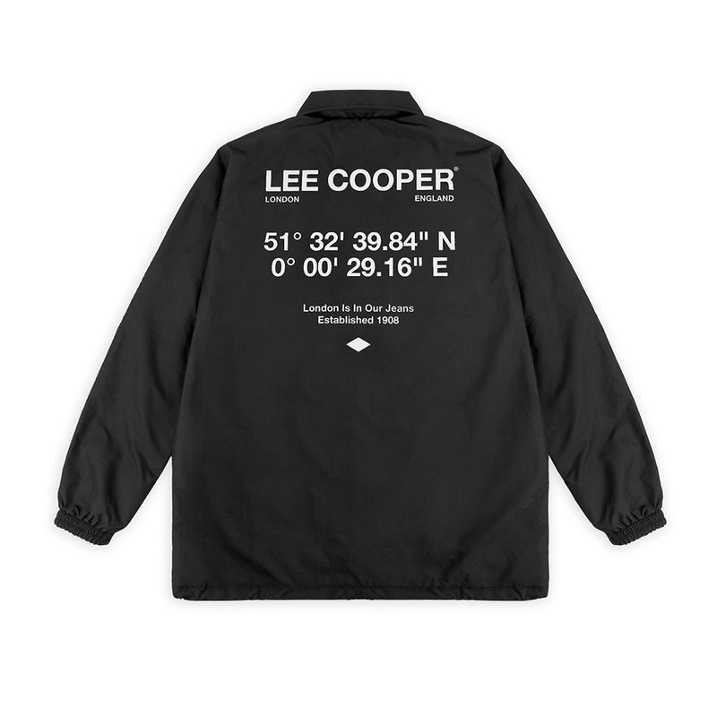 Lee Cooper Coach Jacket Brand Logotype Black