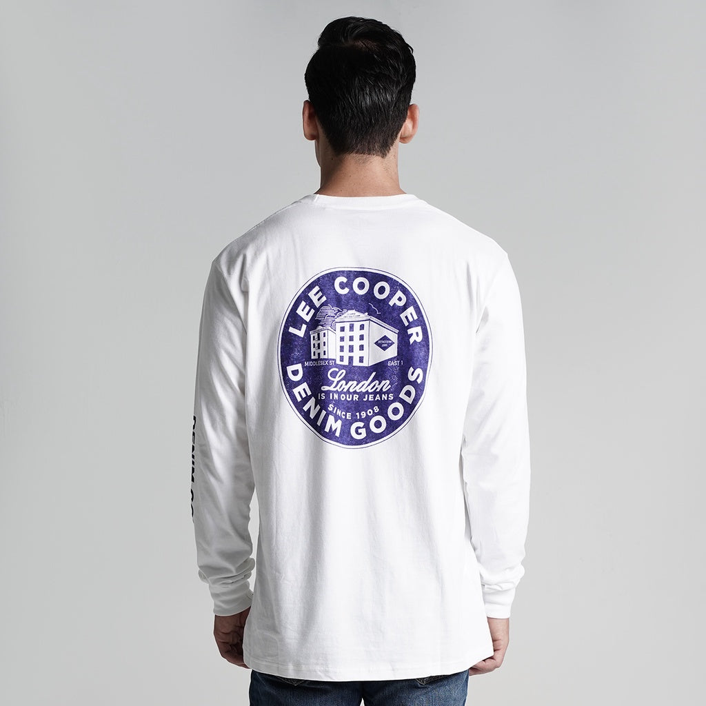 Lee Cooper Longsleeve T-shirt Middlesex White