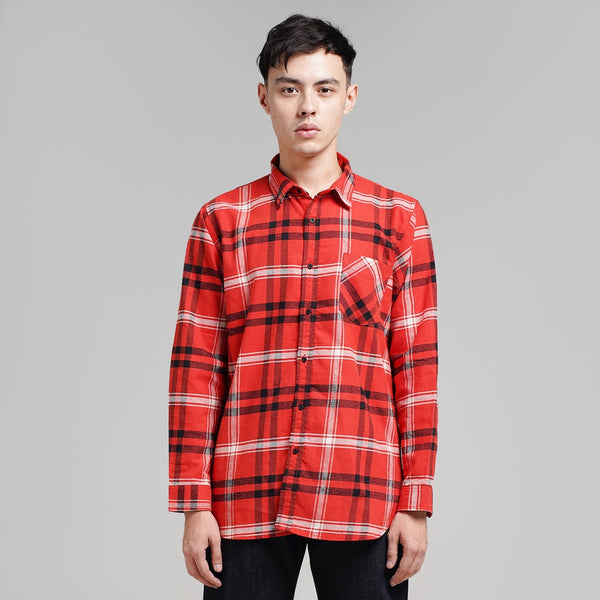 Lee Cooper Flannel Shirt Callum Orange