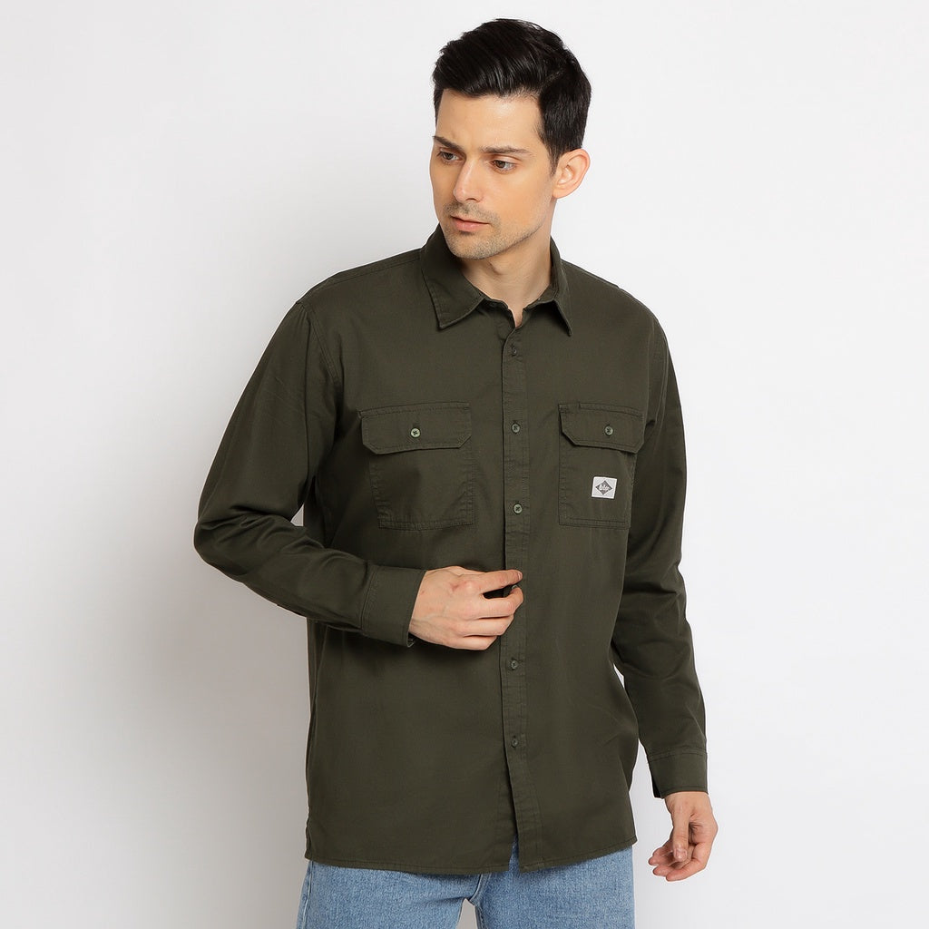 Lee Cooper Long Shirt Clive Olive