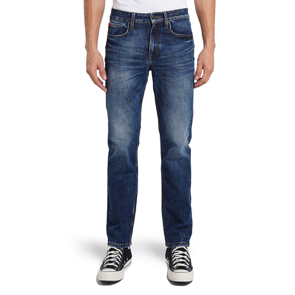 Lee Cooper Tapered Fit Jeans Arthur Worn Medium Blue Pool