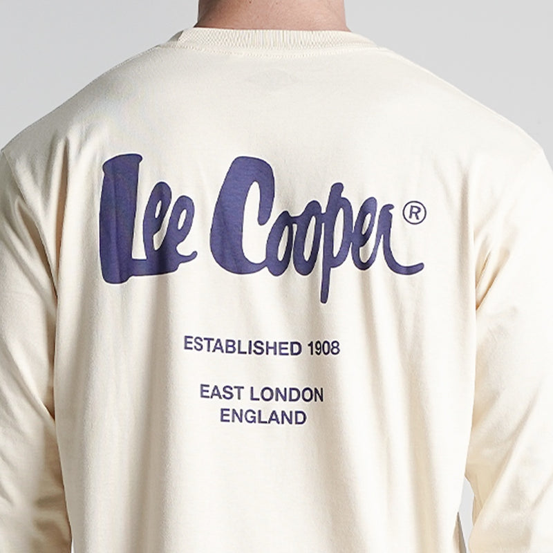 Lee Cooper Longsleeve T-shirt Logotype Cream