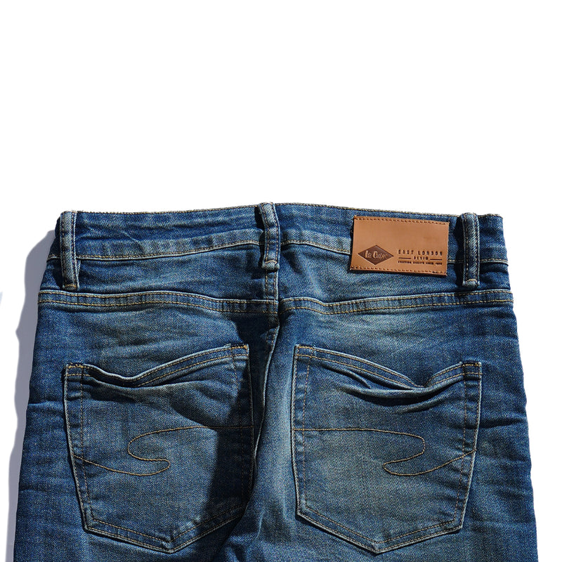 Lee Cooper Tapered Fit Jeans Arthur Worn Medium Blue Ocean