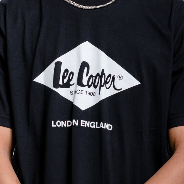 Lee Cooper T-shirt Logo Diamond White Black
