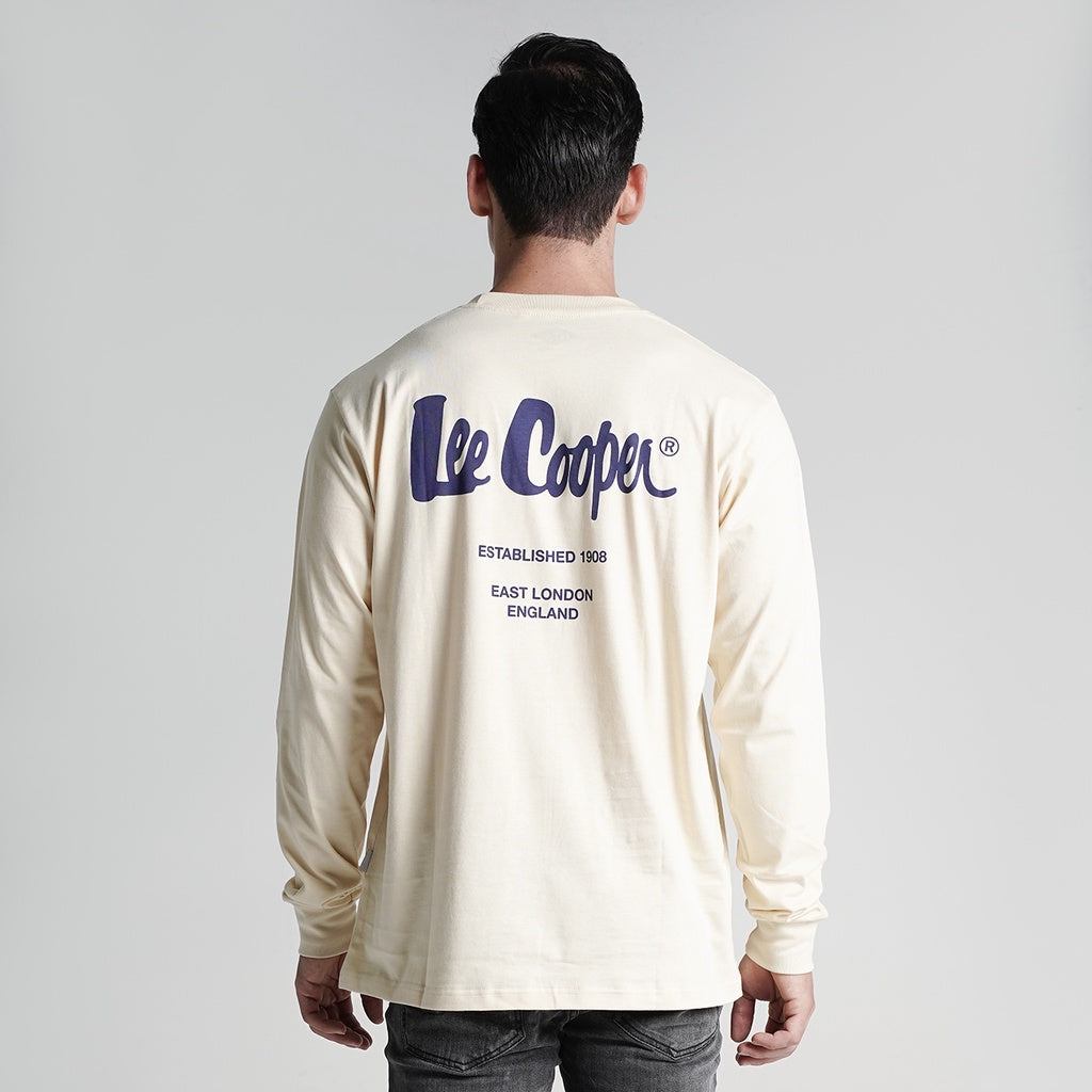 Lee Cooper Longsleeve T-shirt Logotype Cream