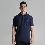 Lee Cooper Polo Shirt Logo Type Navy