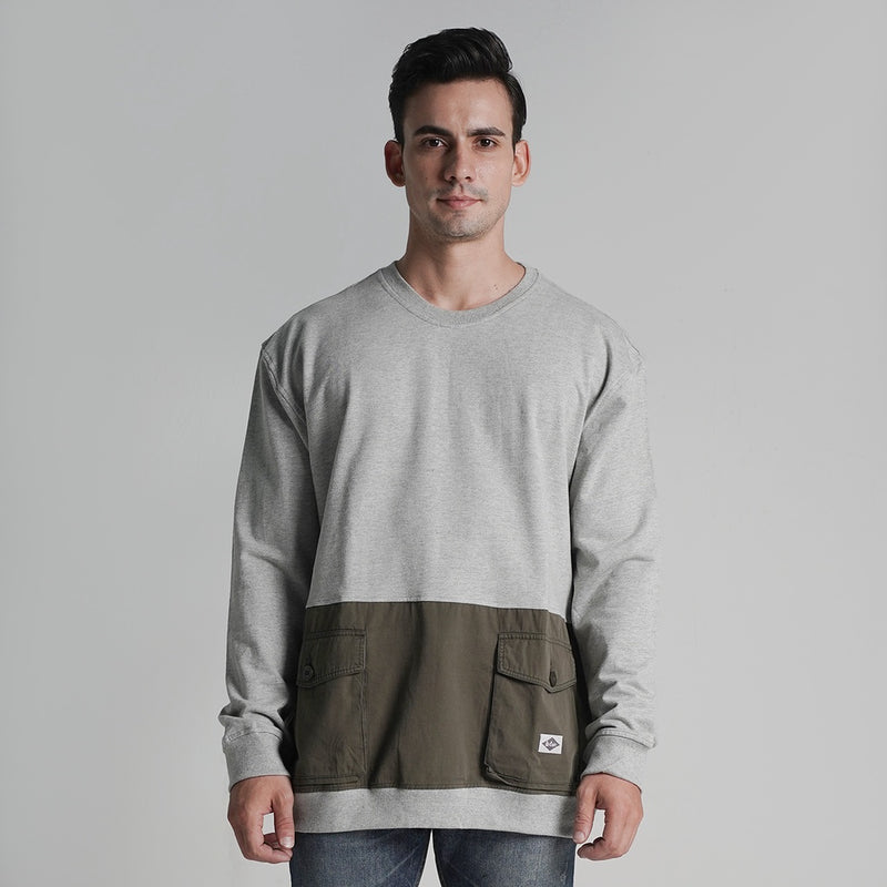 Lee cooper Sweatshirt Crewneck Cargo Pocket Grey