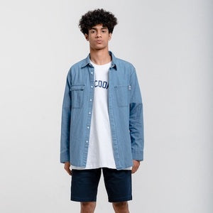 Lee Cooper Long Shirt Reece Blue Stone