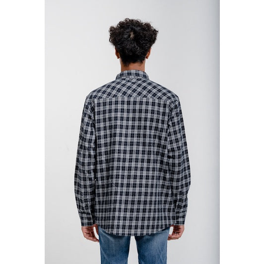 Lee Cooper Flannel Shirt Ethan Black