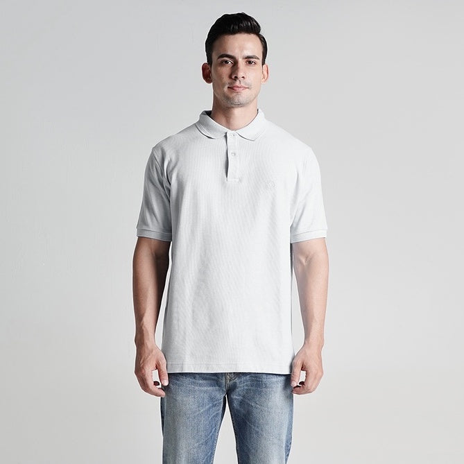 Lee Cooper Polo Shirt Logo Circular Off White