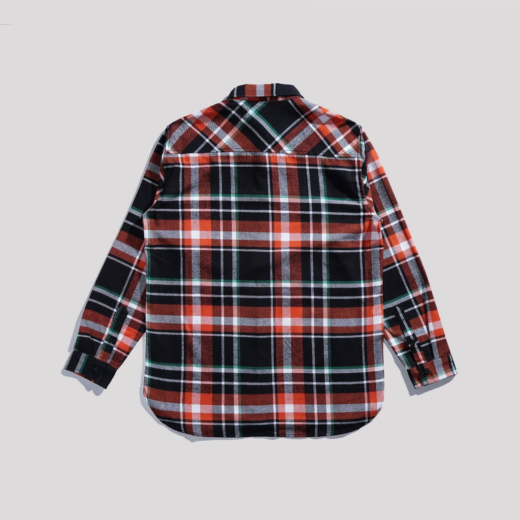 Lee Cooper Flannel Shirt Kyle Orange