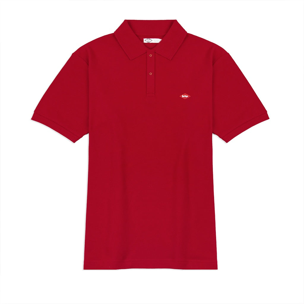 Lee Cooper Polo Shirt Logo Type Red