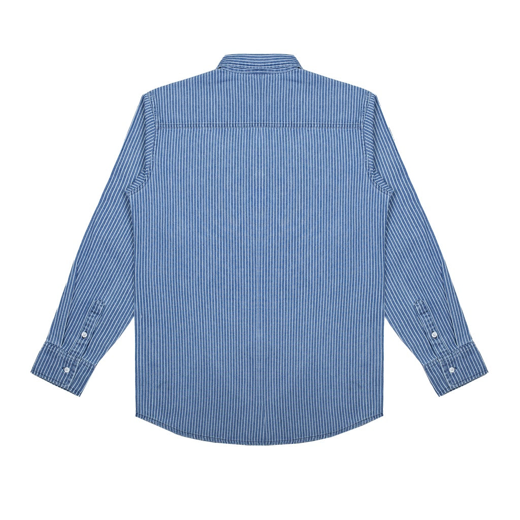 Lee Cooper Long Shirt Stripe Adler Blue Stone
