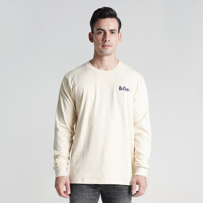 Lee Cooper Longsleeve T-shirt Logotype Cream