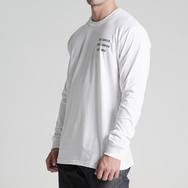 Lee Cooper Longsleeve T-shirt East 1908 White