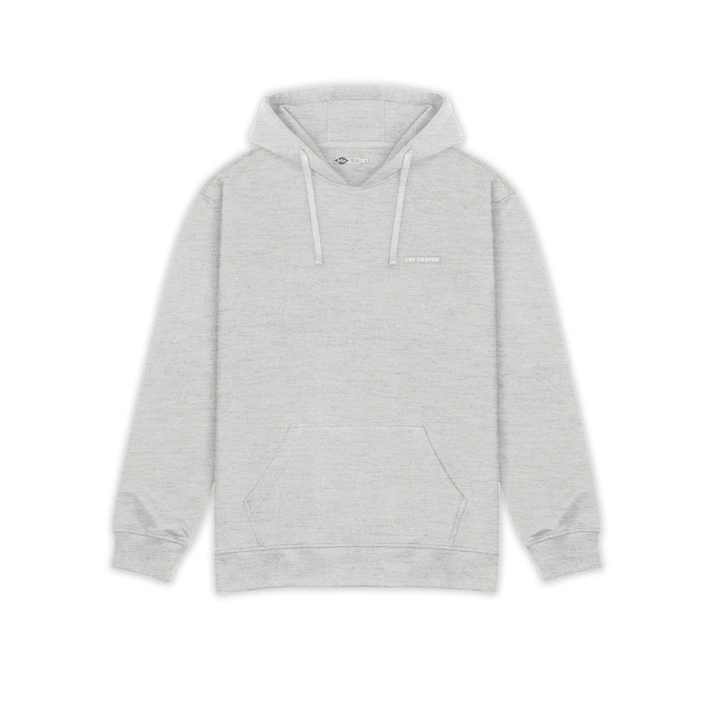 Lee Cooper Box Logo Pullover Hoodie Grey