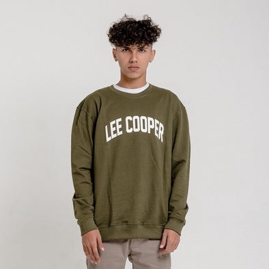 Lee Cooper Crewneck Sweartshirt College Green Army