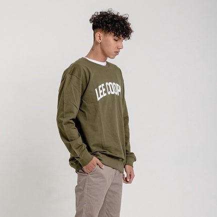 Lee Cooper Crewneck Sweartshirt College Green Army