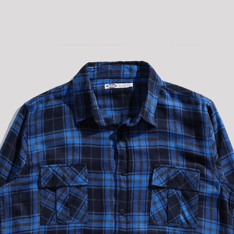 Lee Cooper Flannel Shirt Kyle Blue