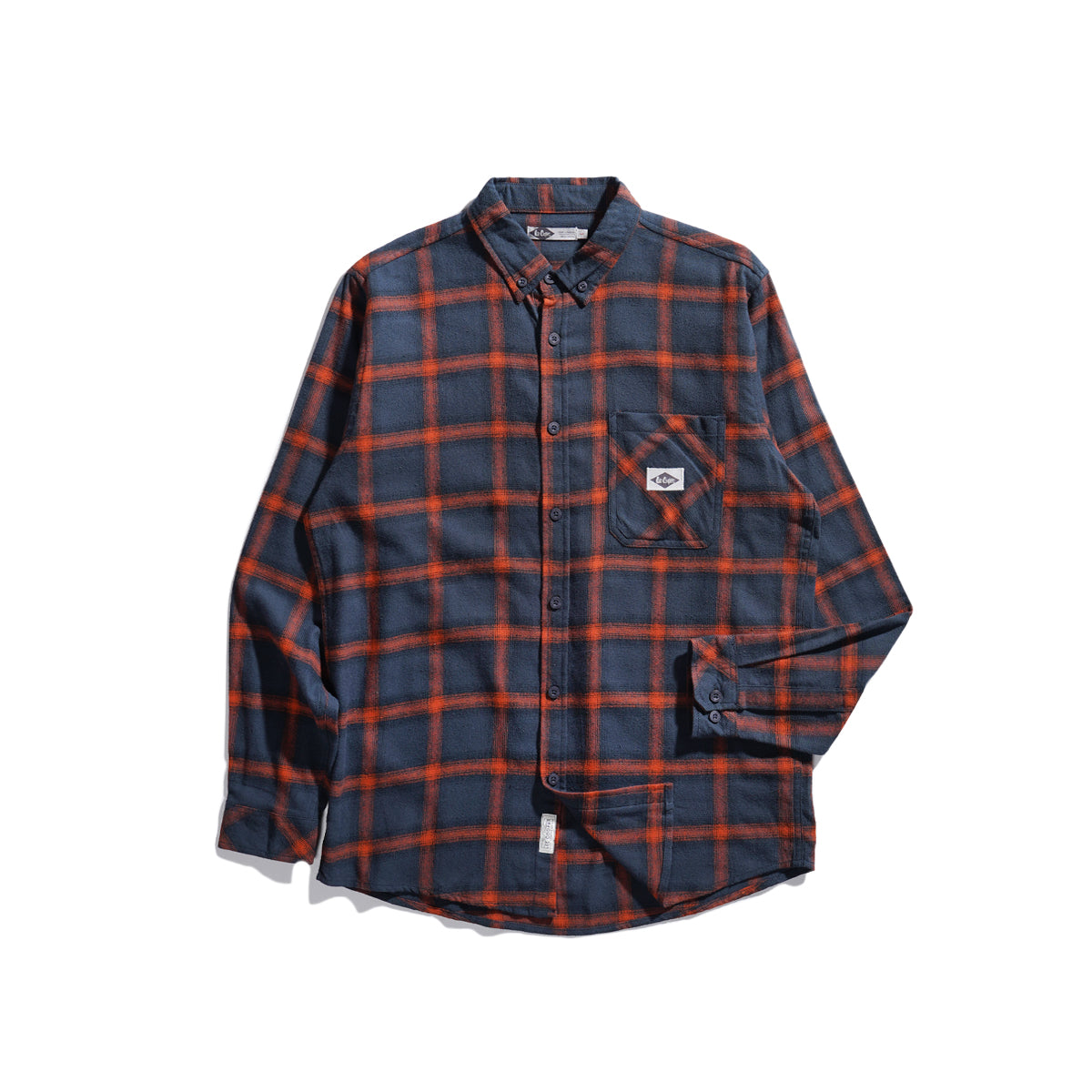 Lee Cooper Long Shirt Flannel Riley Navy