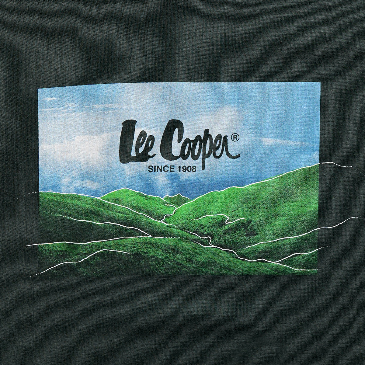 Lee Cooper T-Shirt Landscape Olive
