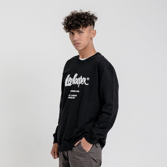 Lee Cooper Crewneck -Sweartshirt Logo Type Black