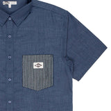 Lee Coper Short Sleeve Stripe Pocket Navy