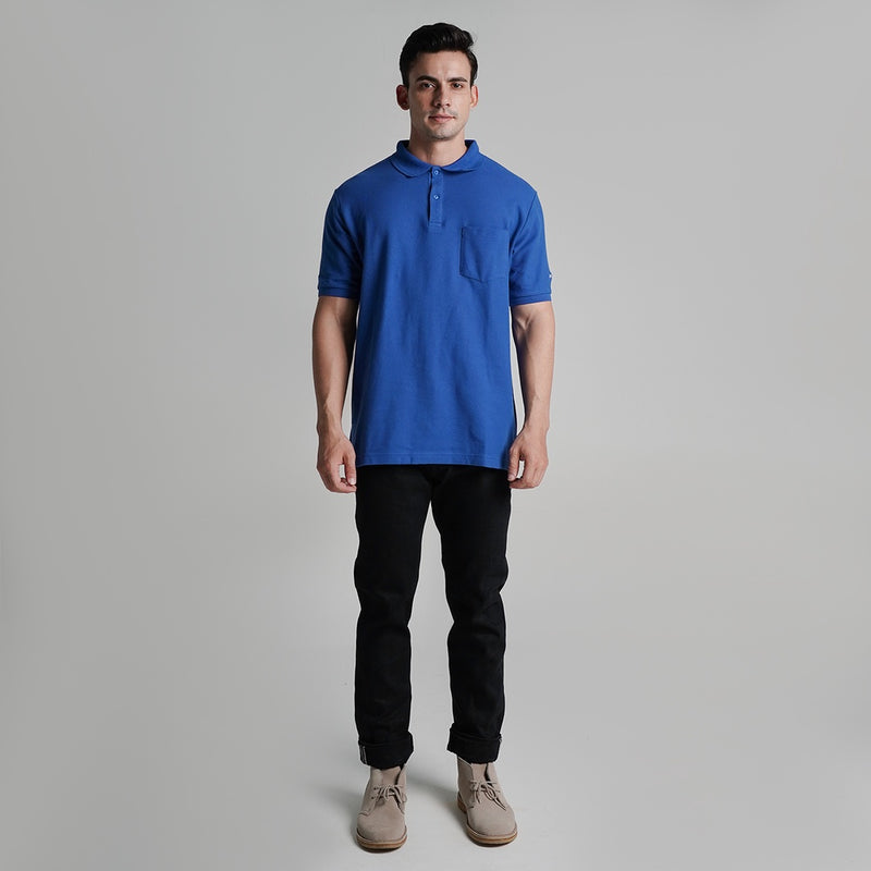 Lee Cooper Polo Shirt Pocket Blue