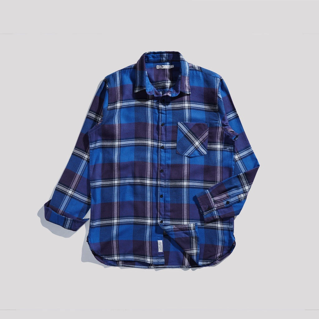 Lee Cooper Flannel Shirt Callum Blue