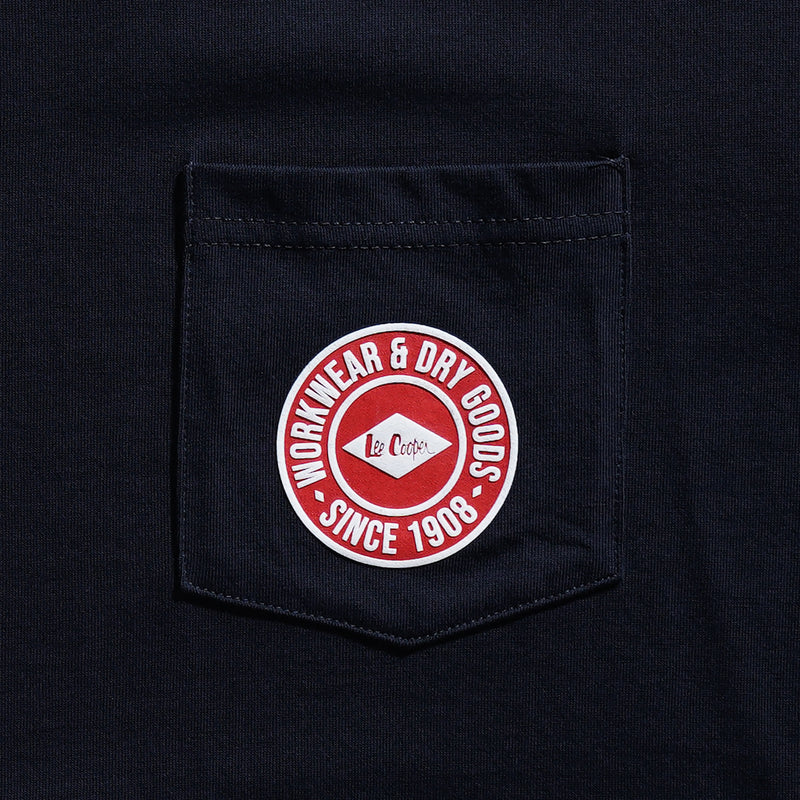 Lee Cooper T-Shirt Pocket Round Workwear Navy