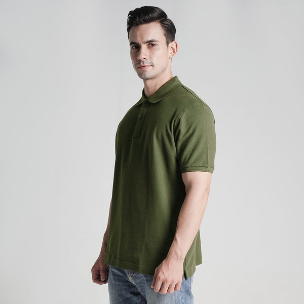 Lee Cooper Polo Shirt Logo Circular Olive