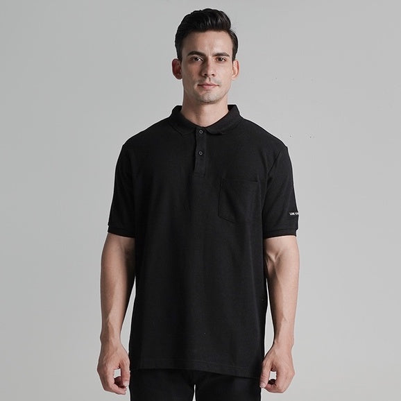 Lee Cooper Polo Shirt Pocket Black